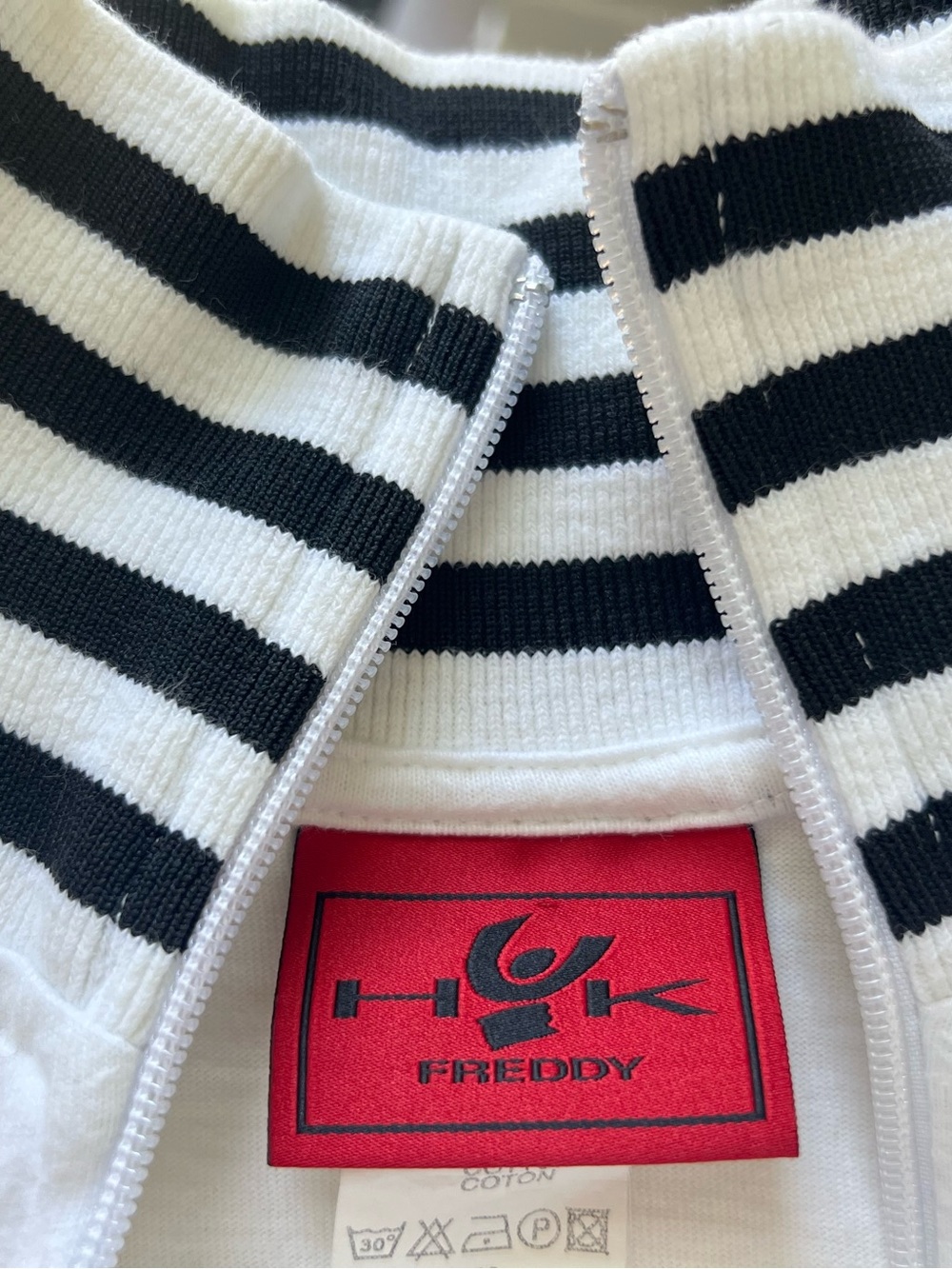 Freddy High Kick Y2K White Cotton Full Zip Track Jacket XS - Picture 9 of 12